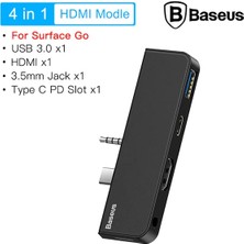 İlk El Grup Ieg™ Baseus Multifunctional Hub Surface Go(Type-C+Audio To HD4K+USB3.0+TYPE-C(DATA)+AUDIOK-(5775)