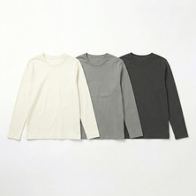 Maternel 3'lü Yumuşak Dokulu Uzun Kollu Emzirme Üstü