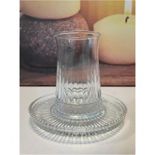 İlk El Grup Ieg™ Müge 6'lı Cam Çay Tabağı Çay Tabak Altlığı ROYALEKS-TG-2023