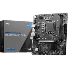 İlk El Grup Ieg™ Msı Pro H610ME Ddr4 3200MHZ 1xvga 1xhdmı 1xm.2 USB 3.2 Matx 1700P (12. / 13. ve 14. Nesi̇l