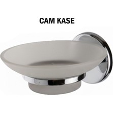 Tesitay Sabunluk Cam Kaseli Krom Renk
