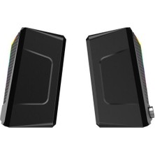 İlk El Grup Ieg™ Lenovo DS104 Lecoo 1+1 3W*2 Rgb Aydınlatmalı Usb+3.5mm Jacklı Siyah Hoparlör