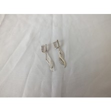 Marmaris Jewellery 925 Ayar Kadın Gümüş Küpe Başak Desenli Şık ve Doğal Temalı Zarif Kadın Küpe Modeli