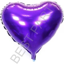 Best Parti Best 18 Inç 45 cm Mor Kalp Folyo Balon