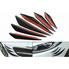 Universal Tampon Altı 6'lı Bıçak Ventili - Parlak Siyah