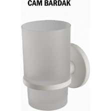 Tesitay Diş Fırçalık Cam Bardaklı Beyaz Renk