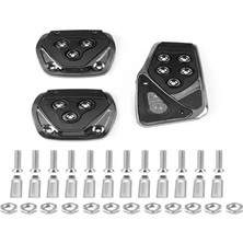 Universal Manuel Vites Pedal Seti 3 Parça - Sportif Kaymaz Tasarım Siyah