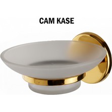 Tesitay Sabunluk Cam Kaseli Gold Renk