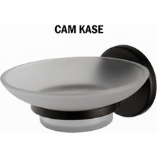Tesitay Sabunluk Cam Kaseli Siyah Renk