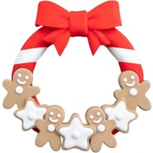 Eco Lounge Kurabiye Temalı Kapı Süsü 21 cm – Yeni Yıl Dekorasyonu 3D Baskı