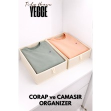 Yegge 2 Adet Geniş Çekmece ve Dolap Içi Düzenleyici, Raf Düzenleyici, 40X28X10 Çorap ve Çamaşır Organizer