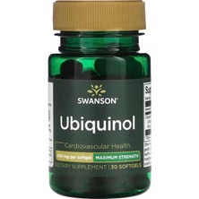 Swanson Ubiquinol Coenzyme COQ10 Q10 Maximum Strength 200 Mg 30 Softgels