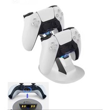 Comse Ps5  Dualsense Joystick Şarj Standı  Işıklı Şarj Istasyonu Beyaz