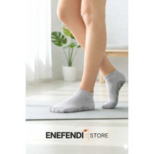 NF ND ENEFENDİ Kaydırmaz Unisex Yoga, Pilates, Tavaf Çorabı | Spor Patik Çorap |gri 36-40