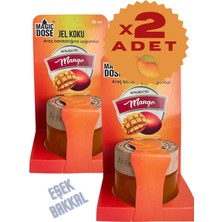 Magic Dose 2li Mango Ahşap Kapaklı Jel Koku 50 ml Araç Bardaklığına Uyumlu Araba Kokusu