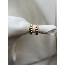 Yeknova Xuping 14K Gold Renginde Tasarım Burgu Model Kararmaz Kadın Halka Küpe