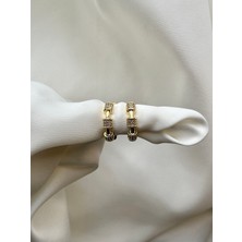 Yeknova Xuping 14K Gold Renginde Zirkon Taşlı Kararmaz Kadın Halka Küpe