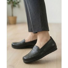 Pololiza Anne Ayakkabısı/hakiki Deri Astarlı/comfort Jel Tabanlı, Kışlık Kaymaz ve Kaliteli Günlük Babet