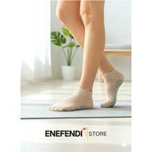 NF ND ENEFENDİ Kaydırmaz Unisex Yoga, Pilates, Tavaf Çorabı | Spor Patik Çorap |bej 36-40
