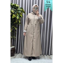 Elmas Tesettür Kadın Giyim Büyük Beden Su Geçirmez Tam Boy Mevsimlik Spor Tesettür Pardesü