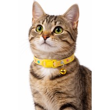 Petesia Yıldız Desenli Dokuma Kedi Boyun Tasmas 19X1 cm