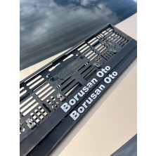 Kalender Oto Aksesuar Borusan Plakalık Uzun 2 Adet Chrome Yazı Kolay Takım Birebir