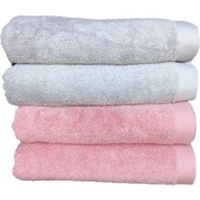 Erteks El Havlusu 50 x 100 2 Adet Pembe 2 Adet Gri Gramajlı Yumuşacık