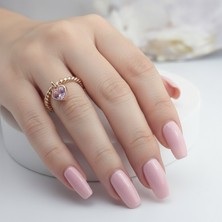 Vaoov 925 Ayar Gümüş Kalp Sallantılı Yüzük