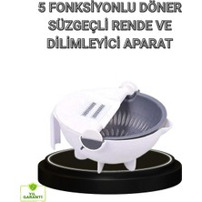 İlk El Grup Ieg™ Çok Fonksiyonlu Döner Rende Süzgeç Hazneli Ergonomik Sebze Doğrayıcı