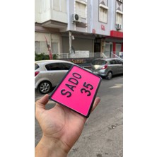 Albadekor - Pembe Dekor Plaka Bayanlara Özel Mini Dekor Kişiye Özel Hediye Metal Plaka