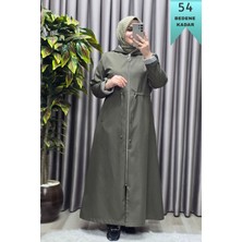 Elmas Tesettür Kadın Giyim Büyük Beden Su Geçirmez Tam Boy Mevsimlik Spor Tesettür Pardesü