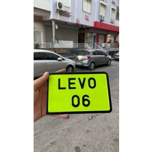 Albadekor - Yeşil Mini Dekor Plaka Fosforlu Kişiye Özel Dekor Plaka Mini Cam Önü