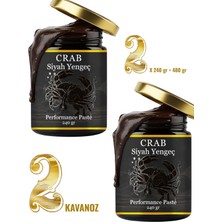 2 Kavanoz Siyah Yengeç Crab Anzeli Ballı Karışık Bitkisel Macun Güç ve Mavi Ginsengli 2 x 240 gr