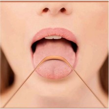 İntora Hijyenik Dil Kazıyıcı Temizleme Dil Sıyırıcı Dil Temizleyici Bakır Hilal