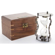 İntora Ahşap Kutulu Pirinç Kum Saati