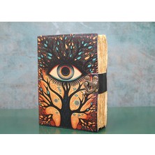 İntora Göz Tasarımlı Deri Defter