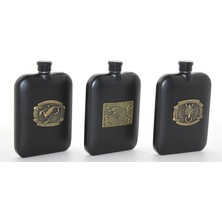 İntora Paslanmaz Çelik Kabartmalı Tekli 6 Oz Matara