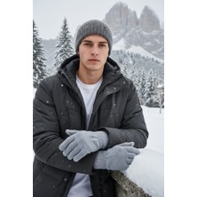 Eleven Markets Erkek Eldiven Kışlık Örgü Gri Eldiven