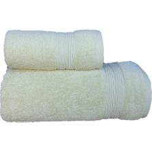 Erteks Havlu Seti 1 Ad 70 x 140 Banyo 1 Ad 50 x 100 El Havlusu Gramajlı Açık Yeşil