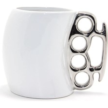 İntora Porselen Tasarımlı Kupa Bardak Gümüş Renk