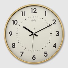 altabi Dekoratif Duvar Saati 29 cm Sessiz Mekanizmalı Gold Çerçeve