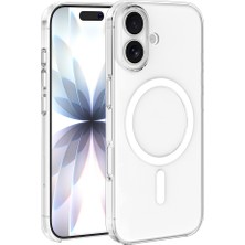Ceponya iPhone 16 Kılıf Ic Çipli  Wireless Şarj Özellikli Şeffaf Orjin Lüx Kapak