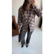 Mg Giyim Kadın Ekose Desenli Vatkalı Gömlek