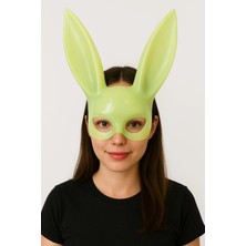 Depozee Karanlıkta Parlayan Fosforlu Tavşan Maskesi – Glow Bunny Masquerade Maske (32X22 Cm)