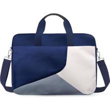 Microcase Apple iPad Air 13 M3 (2025) Için Tablet Çantası 2 Bölmeli AL4228 Lacivert Gri Krem