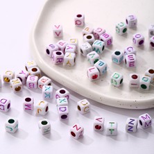 Heraldis Isimli Takı Yapımı Harf Boncuk | Basık Oval Köşeli Boncuk (25 Gram) MC2021H-08