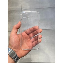 Iphone 17 Uyumlu Darbe Emici Şeffaf Esnek Silikon Kılıf Kamerası Açık Şeffaf Silikon Kılıf