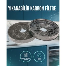 Bosch DWK65G20T-60T Uyumlu YIKANABİLİR Karbon Filtre Siyah Plastik Malzeme ile 15.5 cm Çapında