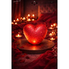 Liground Romantik Kalp Şeklinde Dekor Lambası Gece Lambası Romantik Işık Hediye ve Dekoratif Aydınlatma Sevgililer Günü Hediyesi 14 Şubat Hediye