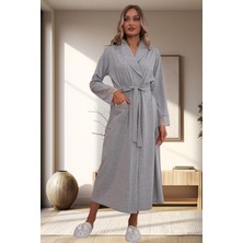 Alec Lingerie Kadın Kolları Işleme Detaylı Uzun Sabahlık